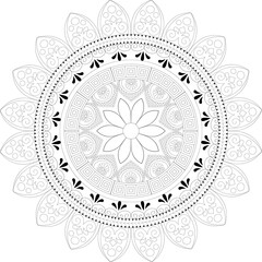 Vector Mandala Coloring Pages & Books