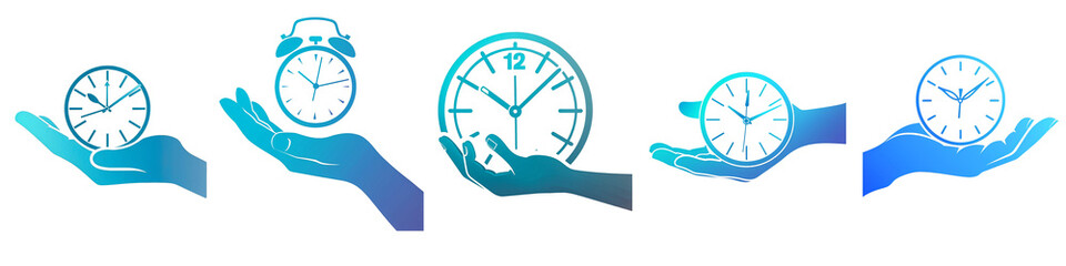 Time Management clipart collection, symbol, logos, icons isolated on transparent background