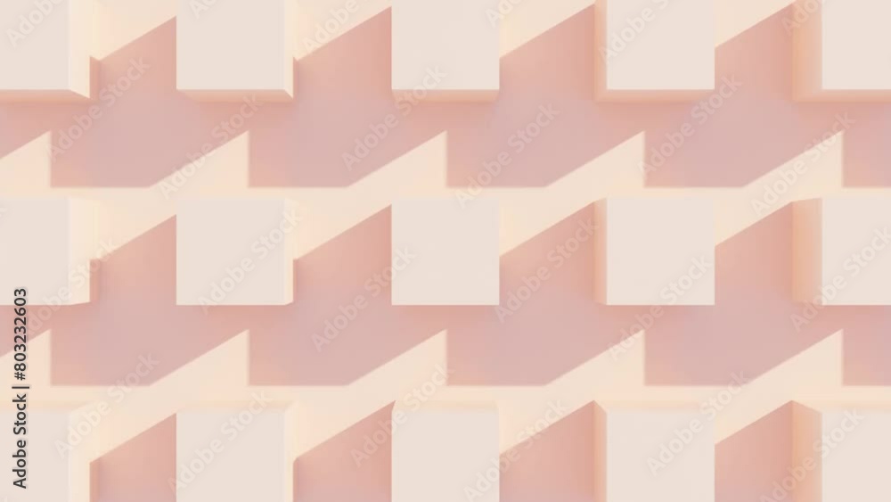 Aufkleber seamless rotation: abstract 3d geometric animation loop for video background