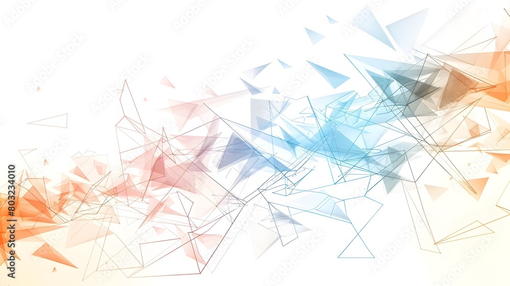 Poster stylized arrows pointing forward in muted low poly geometric design