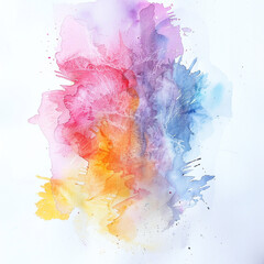Abstract Watercolor Background. Rainbow watercolor, abstract wall art. Holi Background