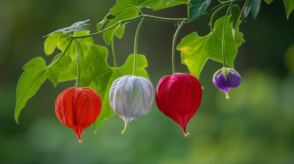 colored Physalis peruviana blooms flower