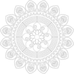 Vector Mandala Coloring Pages & Books