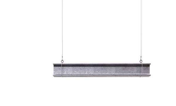 isolated metal beam on a white background