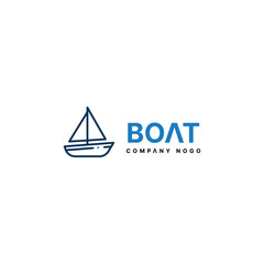 Boat logo design vector v1