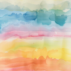 Abstract Watercolor Background. Rainbow watercolor, abstract wall art. Holi Background