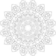 Vector Mandala Coloring Pages & Books