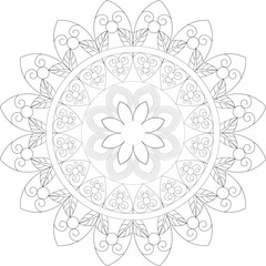 Vector Mandala Coloring Pages & Books