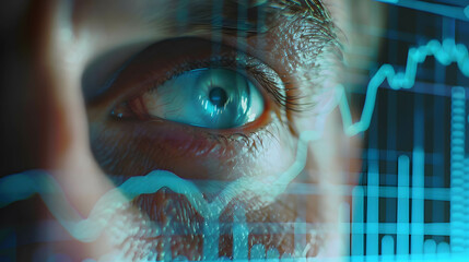 Investor or trader looking to stock technical chart or graph, learning the behavior of financial data, focus on investment plans