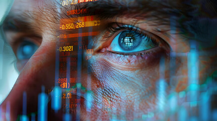 Investor or trader looking to stock technical chart or graph, learning the behavior of financial data, focus on investment plans