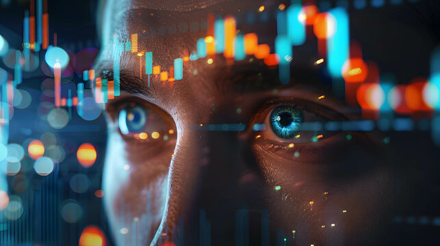 Investor or trader looking to stock technical chart or graph, learning the behavior of financial data, focus on investment plans
