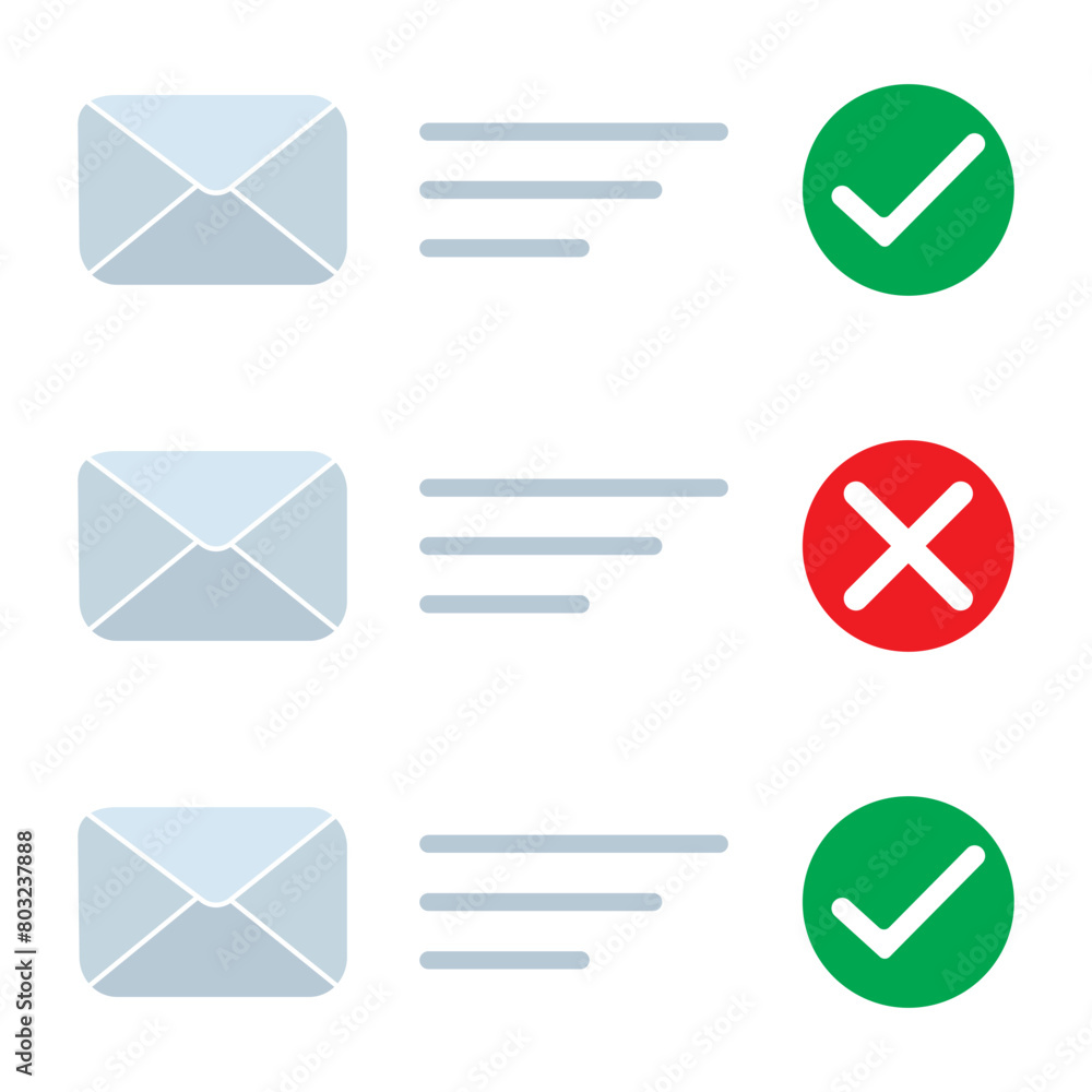 Poster mail and message icons set. envelope icon set design. e-mail symbol, vector. mail sign and symbol de