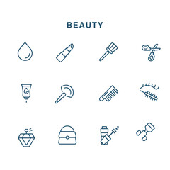 beauty thin line vector icons set , skin care icon