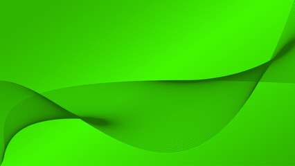Abstract striped green gradient background. Line abstract