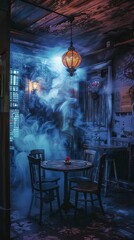 A haunted diner serving ghostly gourmet meals that vanish after the first bite