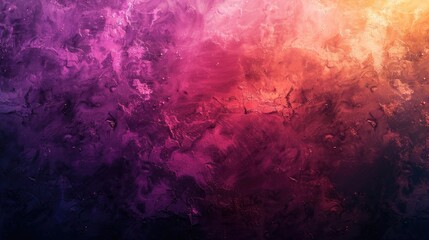 Fototapeta premium Colorful abstract painting with shades of purple, pink, orange and yellow.