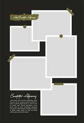 Pictures or photos frame collage abstract photo frames and digital photo wall template