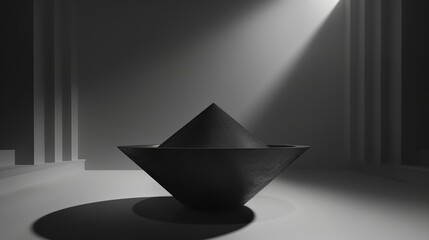 Sleek black infinity symbol in a minimalist design on dark background