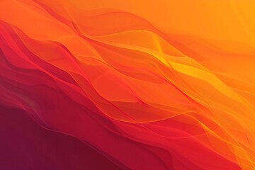 Abstract background with smooth flowing orange and red gradients