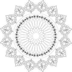 Vector Mandala Coloring Pages & Books