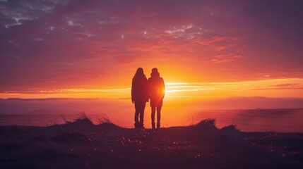 Obraz premium A couple on a quest to photograph every sunrise of the year together
