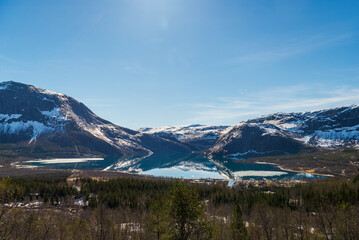  northern norway:nature sceneries on the road from Fauske to Narvik