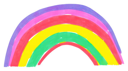 Obraz premium PNG Rainbow white background vibrant color creativity.