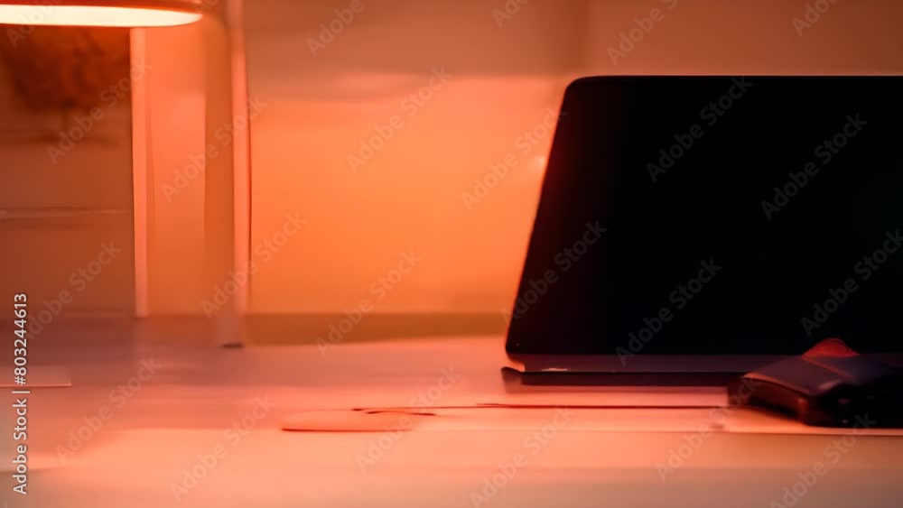Poster open laptop computer with folder icon generative ai