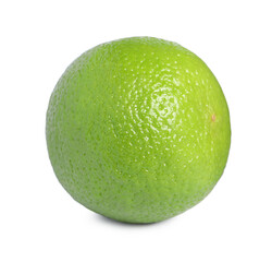 Citrus fruit. One fresh lime isolated on white