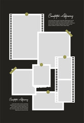 Pictures or photos frame collage abstract photo frames and digital photo wall template