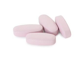 Vitamin pills isolated on white. Health supplement