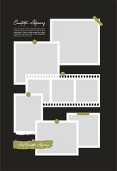 Pictures or photos frame collage abstract photo frames and digital photo wall template