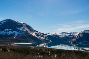  northern norway:nature sceneries on the road from Fauske to Narvik