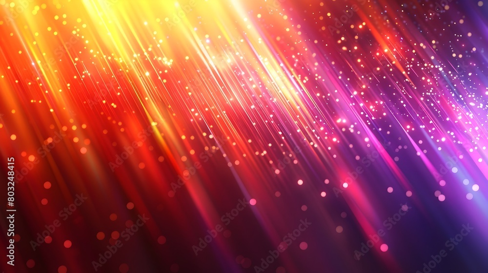 Poster vibrant and dynamic motion graphic design with radiant color burst and shimmering explosion