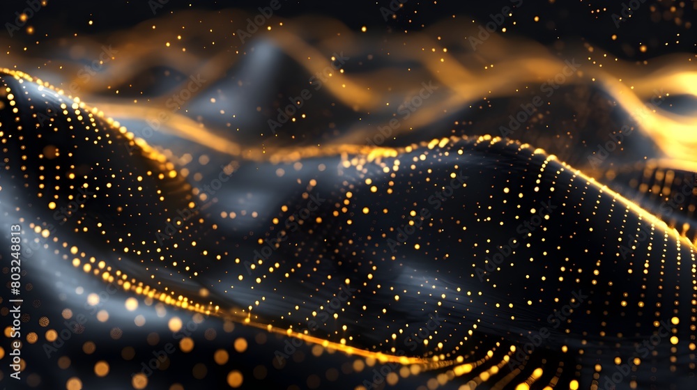 Poster captivating holographic dark and golden pattern web design background