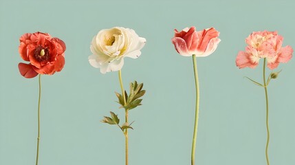 Vintage Floral Arrangement in Soft Pastel Tones Adorning a Tranquil Cottagecore-Inspired Background