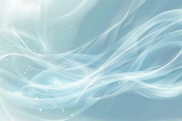 soothing light blue and white glowing curves with smooth flowing lines abstract vector