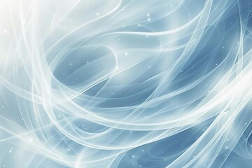 soothing light blue and white glowing curves with smooth flowing lines abstract vector