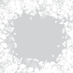 a postcard with wildflowers