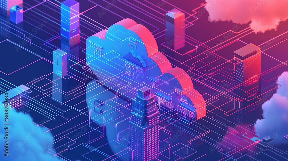 Poster cloud-native development, with applications designed and built specifically for cloud environments, 