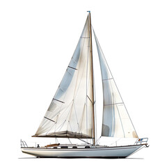 sailboat isolated on a transparent background 
