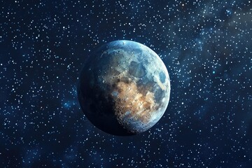 Naklejka premium A stunning image of a planet in the sky, perfect for science and astronomy projects