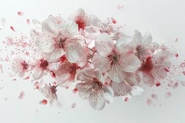 A close up shot of colorful flowers on a white surface. Perfect for floral backgrounds - Powered by Adobe