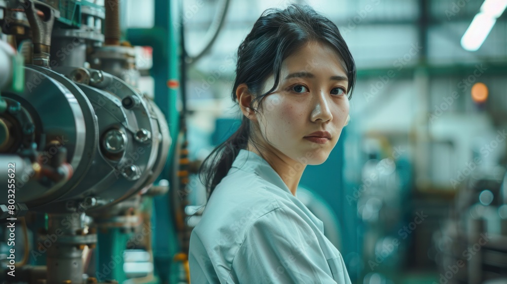 Poster as a team of project engineers and female workers, the factory is tasked with increasing productivit