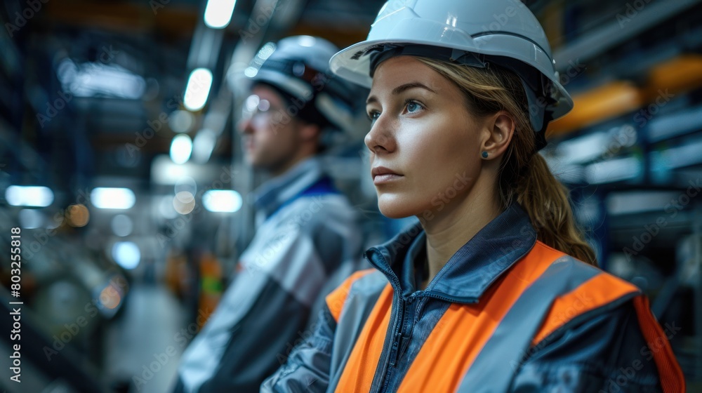 Poster as a team of project engineers and female workers, the factory is tasked with increasing productivit