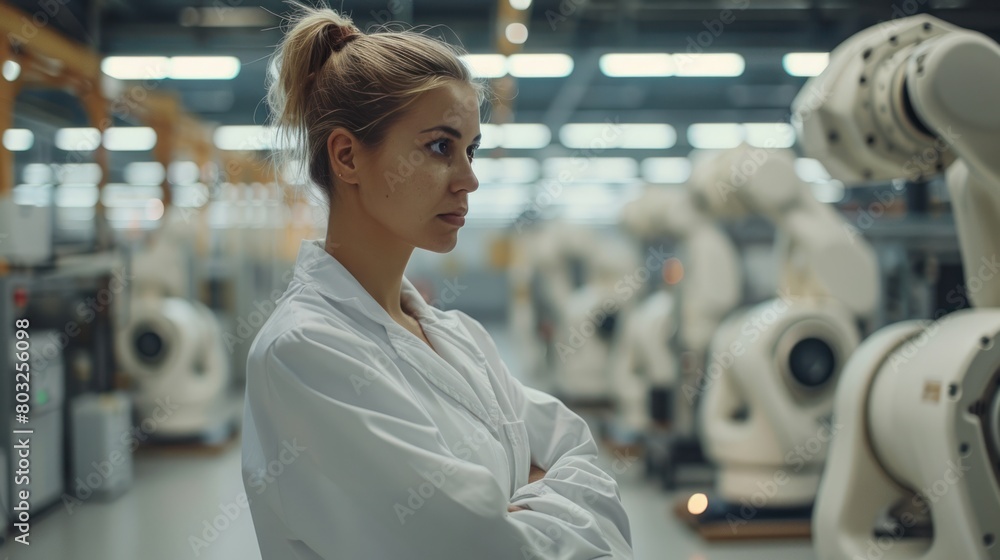 Poster as a team of project engineers and female workers, the factory is tasked with increasing productivit