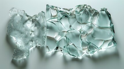 Shattered Elegance: Trio of Fragile Glass
