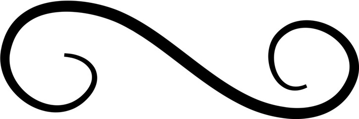 Сurly element swirl icon .Calligraphic swirl icon .Swoosh and swash symbol. 