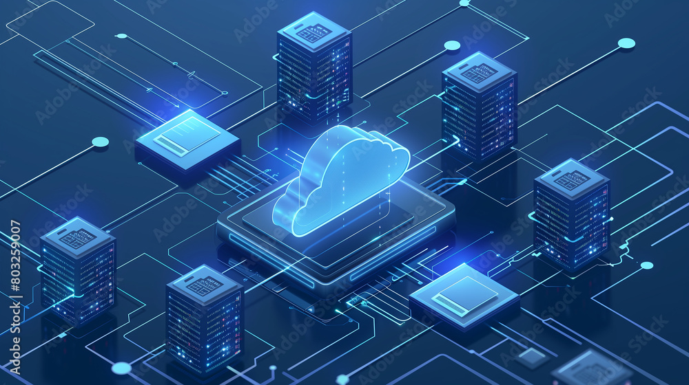 Poster cloud-based high-performance computing, with organizations leveraging cloud resources for computatio