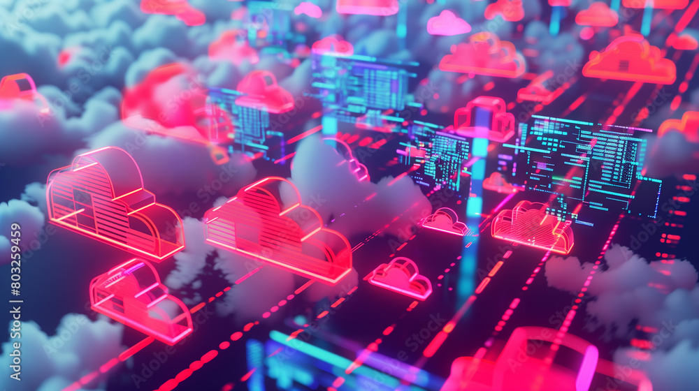 Poster cloud-based high-performance computing, with organizations leveraging cloud resources for computatio